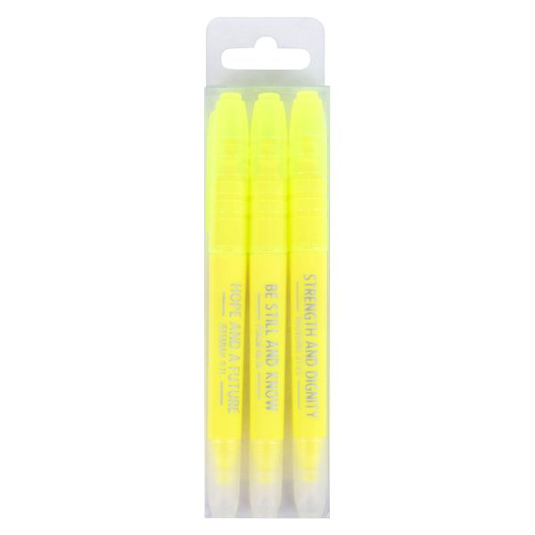 Yellow Erasable Highlighter Three-Piece Set - Image 10