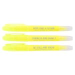 Yellow Erasable Highlighter Three-Piece Set - Image 6