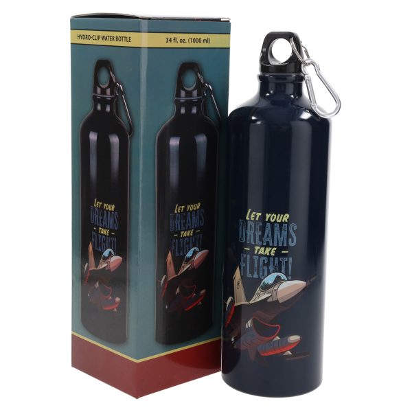 Let Your Dreams Take Flight Aluminium Water Bottle with Carabiner - Image 7