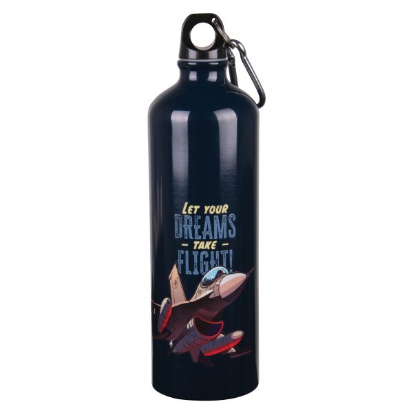 Let Your Dreams Take Flight Aluminium Water Bottle with Carabiner - Image 5