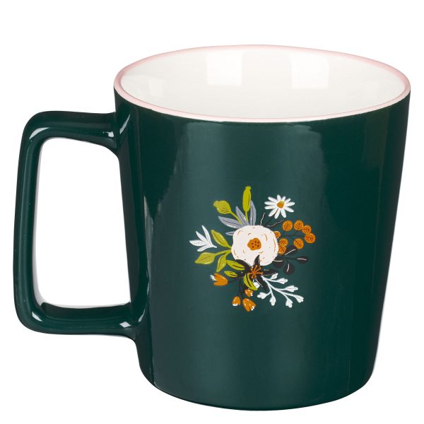 Trust in the Lord with All Your Heart Black Ceramic Mug with Pink Rim - Image 5
