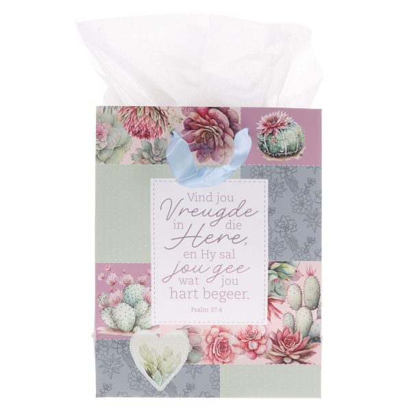 Vind Jou Vreugde in die Here Afrikaans Medium Gift Bag with Gift Tag - Image 2