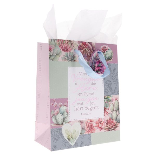 Vind Jou Vreugde in die Here Afrikaans Medium Gift Bag with Gift Tag - Image 3