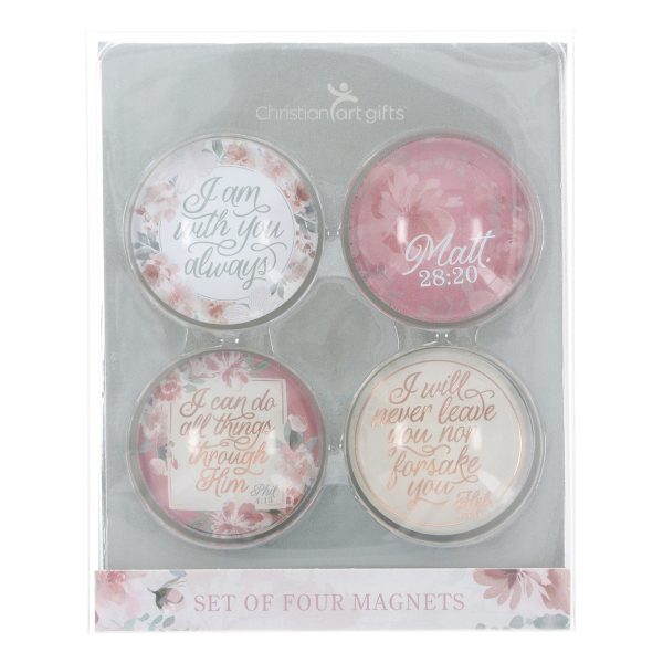 I Am with You Always Four-Piece Glass Magnetic Set - Image 2