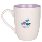 Be Strong and Take Heart, All You Who Hope in the Lord Ceramic Mug with Lilac Interior - Image 2