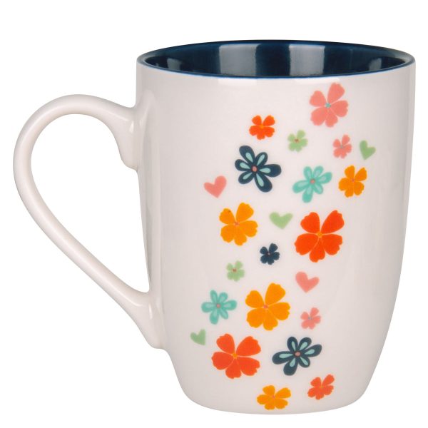 Faith Hope Love Ceramic Mug with Blue Interior - Image 2