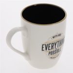 With God Everything Is Possible Ceramic Mug with Black Interior - Image 3