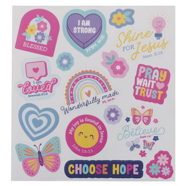 Wonderfully Made Purple Stainless Steel Water Bottle with Decorative Sticker Sheet - Image 10