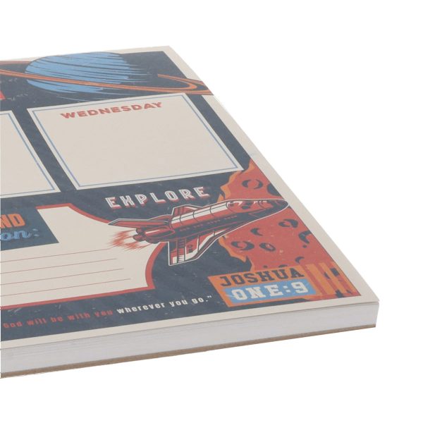 A4 Weekly Desk Planner For Boys - Strong and Courageous - Image 6