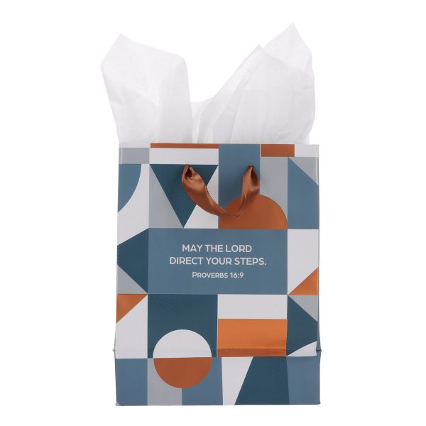 May the Lord Direct Your Steps - Happy Birthday Medium Gift Bag with Gift Tag - Image 5