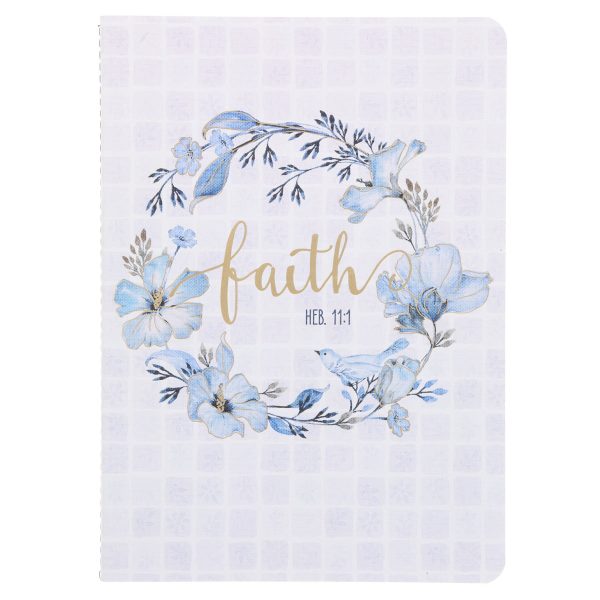 Faith Blue Wreath Notebook - Image 1
