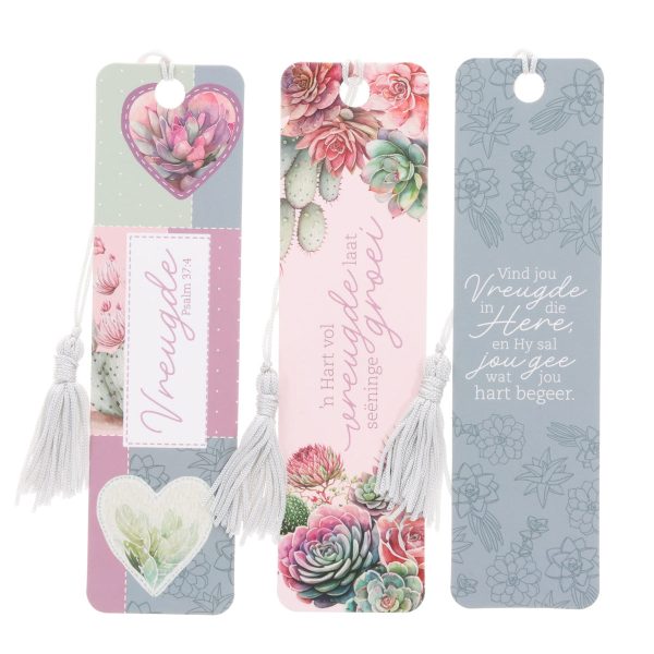 Vind Vreugde in die Here Afrikaans Three-Piece Bookmark with Tassel Set - Image 1
