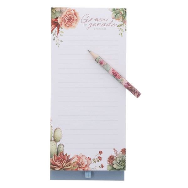 Groei in Genade Afrikaans Magnetic Notepad with Pencil - Image 3