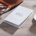 KJV White Faux Leather Thinline Large Print Bible With Thumb Indexing - Image 2