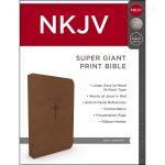 NKJV Brown Faux Leather Super Giant Print Bible - Image 2
