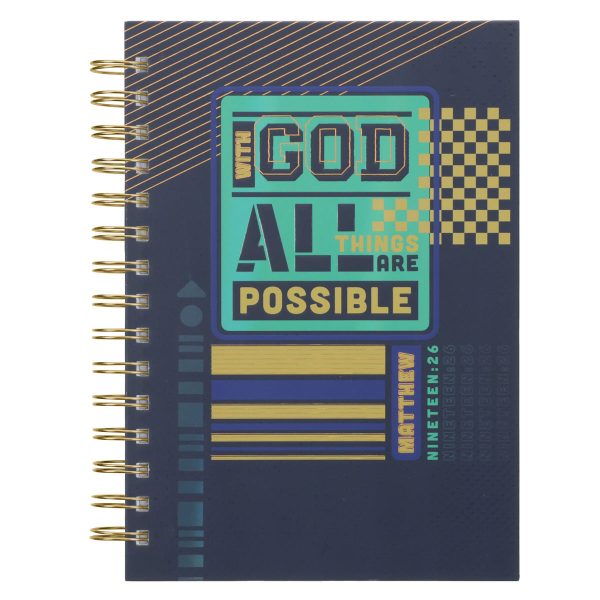 With God All Things Are Possible Hardcover Wirebound Journal - Image 1