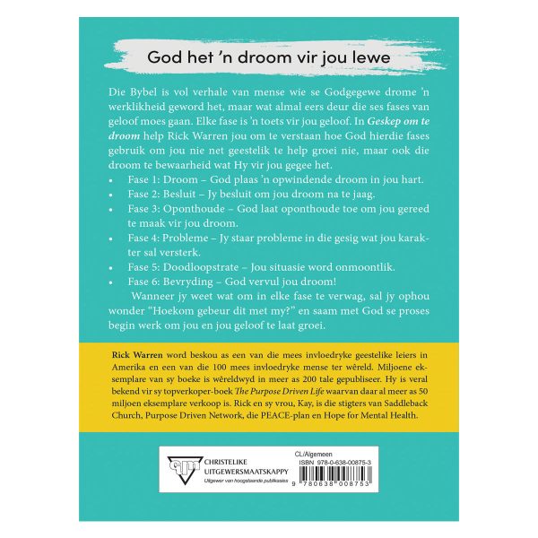 Geskep om te Droom: Die 6 fases wat God gebruik vir geloofsgroei (Sagteband) - Image 4