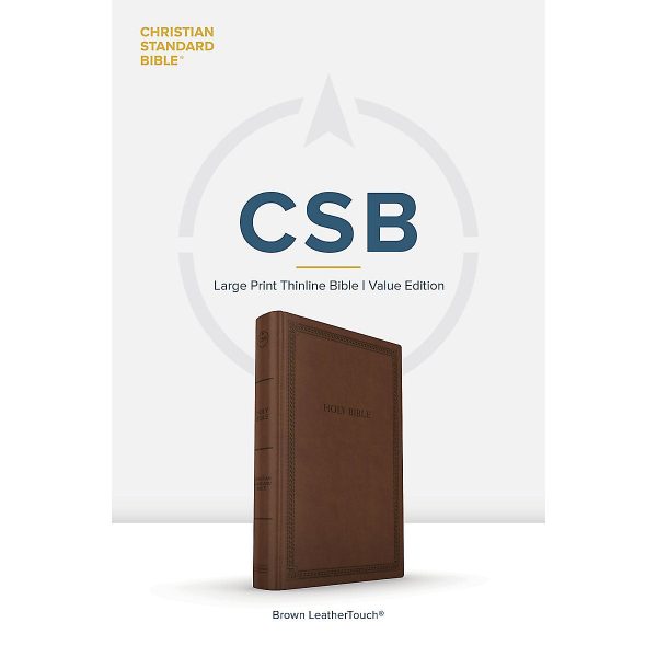 CSB Brown Imitation Leather Thinline Value Edition Bible Large Print - Image 2