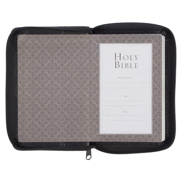 KJV Black Faux Leather Mini Pocket Edition Bible Red Letter With Zip - Image 11