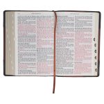 KJV Brandy & Dark Brown Genuine African Leather Bible Giant Print Indexed Red Letter - Image 13