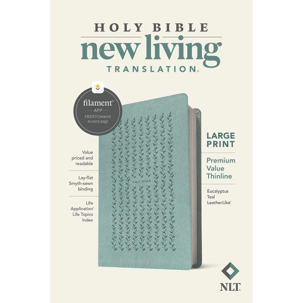 NLT Filament Premium Value Thinline Bible, Large Print, Eucalyptus Teal (Imitation Leather) - Image 7