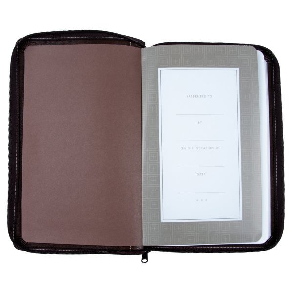 NLT Filament Thinline Reference Bible, Rustic Brown With Zip (Imitation Leather) - Image 4