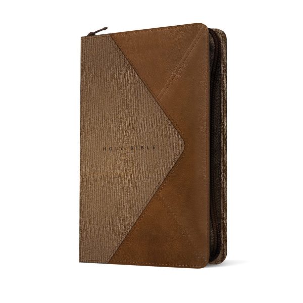 NLT Filament Thinline Reference Bible, Large Print, Stone & Camel With Zip (Imitation Leather) - Image 3