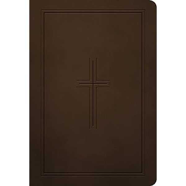 NLT Dark Brown Framed Cross Imitation Leather Premium Value Filament Compact Bible - Image 2