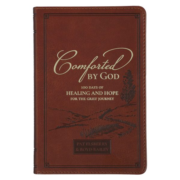 Comforted by God Devotions: 100 Days of Healing and Hope for the Grief Journey (Faux Leather) - Image 1