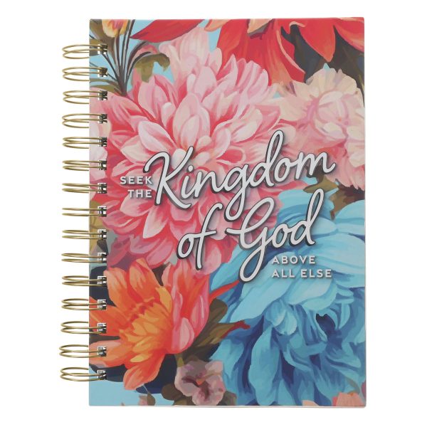Seek the Kingdom of God Above All Else Large Hardcover Wirebound Journal - Image 1
