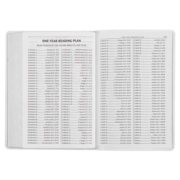 KJV White Faux Leather Thinline Large Print Bible With Thumb Indexing - Image 7