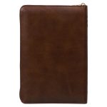 NLT Brown Faux Leather Flexcover Compact Bible With Zip - Image 9