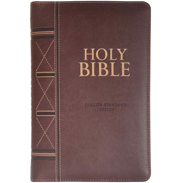 ESV Dark Brown Faux Leather Standard Bible Thumb Indexed With Zip - Image 5