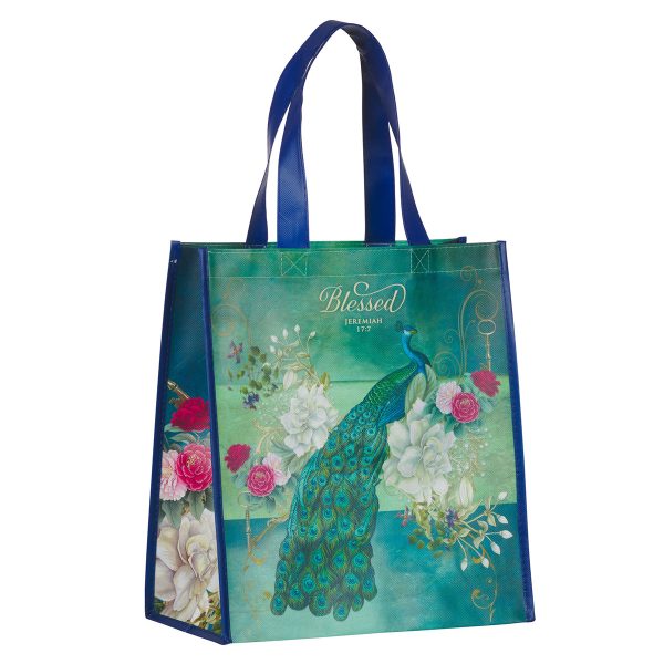 Blessed Non-Woven Tote Bag - Jeremiah 17:7 - Image 9
