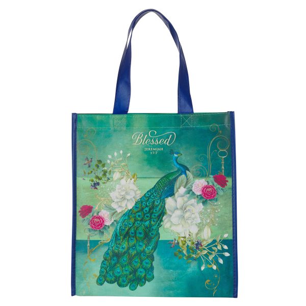 Blessed Non-Woven Tote Bag - Jeremiah 17:7 - Image 7