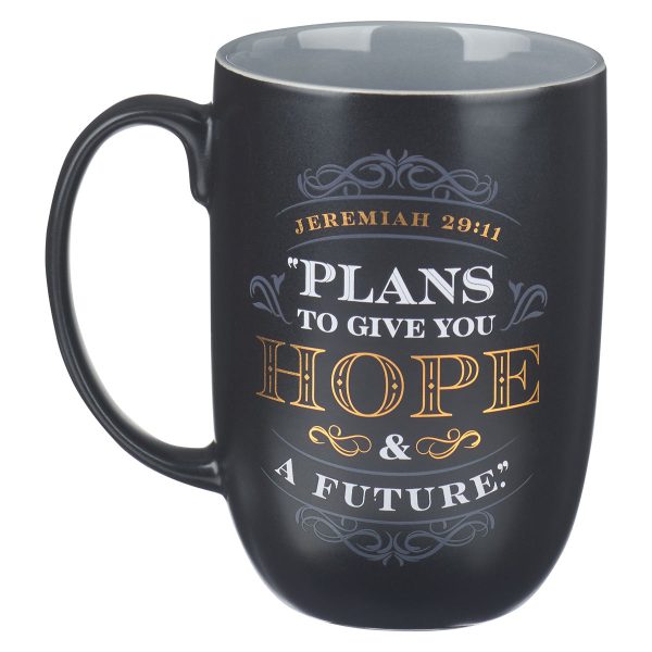Plans To Give You Hope And A Future Black And Grey Ceramic Mug - Jer 29:11 - Image 9