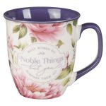Many Women Do Noble Things But You Surpass Them All Ceramic Mug with Blue Interior - Image 3