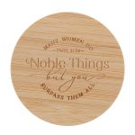 Many Women Do Noble Things but You Surpass Them All Lavender Breeze Scented Candle with Bamboo Lid - Image 7