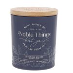 Many Women Do Noble Things but You Surpass Them All Lavender Breeze Scented Candle with Bamboo Lid - Image 5