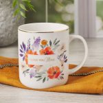 I Love You, Mom Floral Ivory Ceramic Mug - Image 6