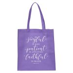 Be Joyful In Hope Patient In Affliction Non-Woven Tote Bag - Romans 12:12 - Image 5