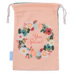 You Are Special Peach Small Cotton Drawstring Bag - Image 5
