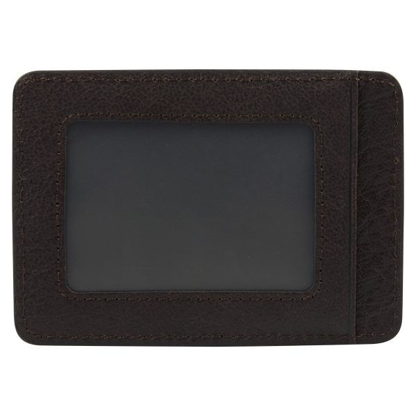 Genuine African Leather Dark Brown Card And ID Holder - Image 11