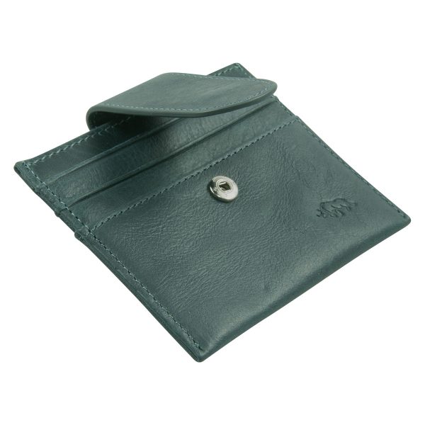 Genuine African Leather Dark Charcoal Wallet With Clip Closure - Image 12
