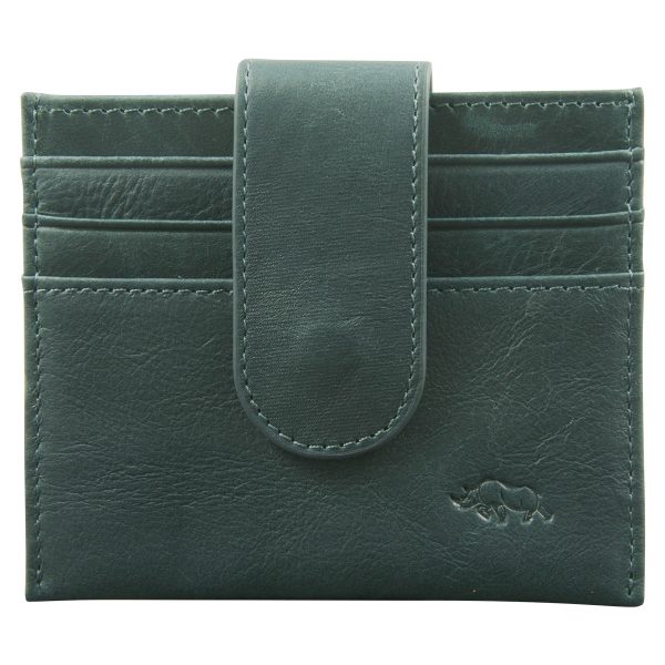 Genuine African Leather Dark Charcoal Wallet With Clip Closure - Image 9