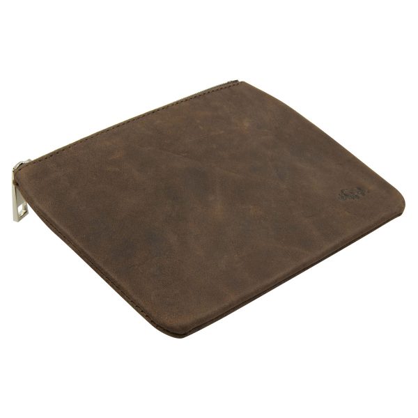 Genuine African Leather Medium Dark Brown Coin Purse - Image 11