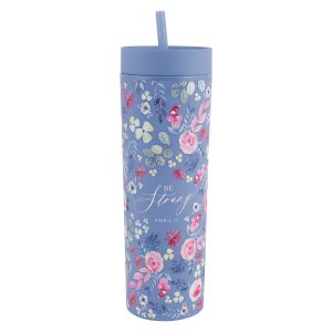 Be Strong Plastic Tumbler With Straw