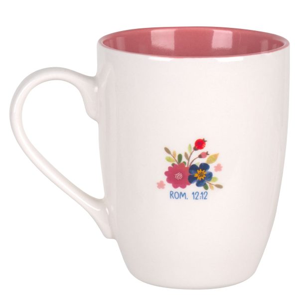Be Joyful in Hope Pink Interior Ceramic Mug - Image 5