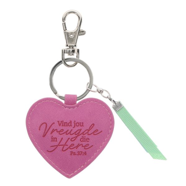 Vind Vreugde in die Here Afrikaans Faux Leather Key Ring with Charm - Image 4