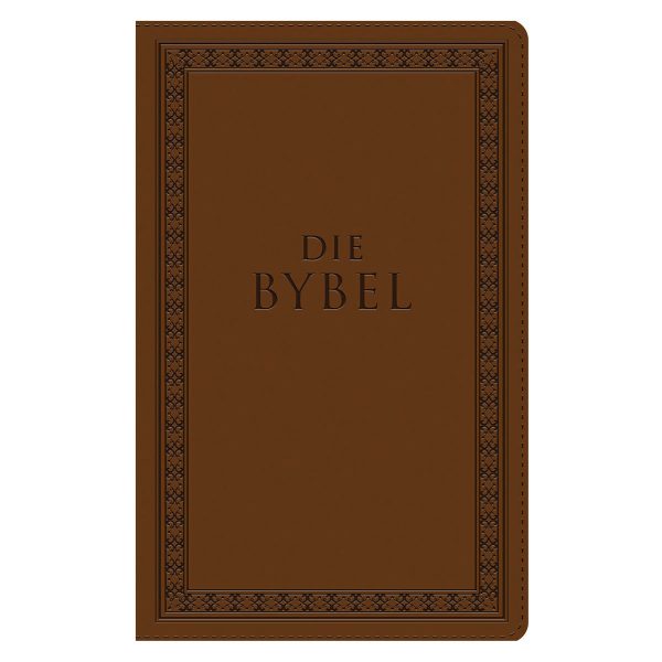 NLV Taan Bruin Kunsleer Standaard Bybel met Ritssluiter en Duimgrepe - Image 3